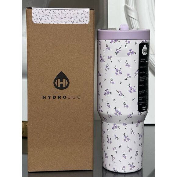 HydroJug 40oz Sport, IRIS FLOWERS - Picture 1 of 6
